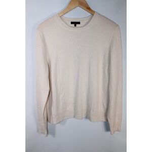 Quince Women's XL Ivory Crew Neck Luxury 100% Mongolian Cashmere Sweater